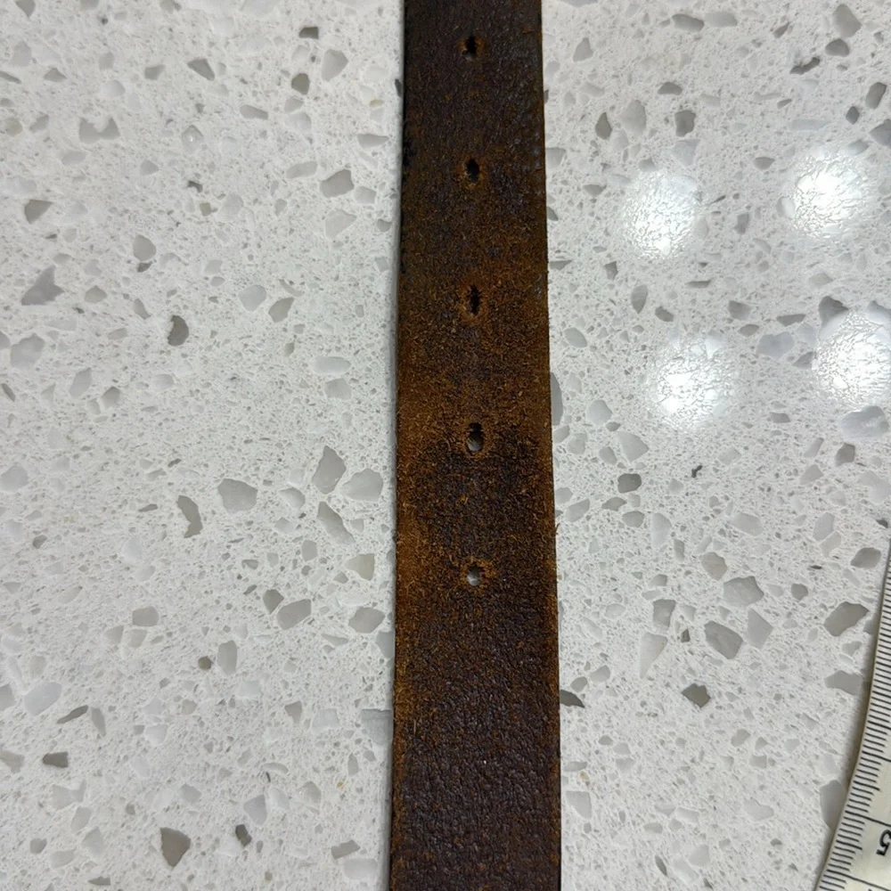 Rolf’s Distressed Brown Leather‎ Belt /Silver Buckle grommets western  M?